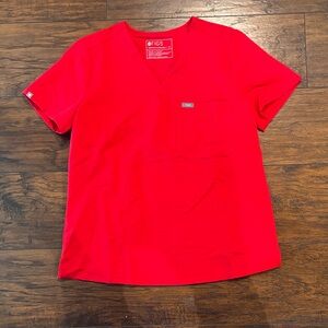 Figs Catarina “Pop Red” Scrub Top